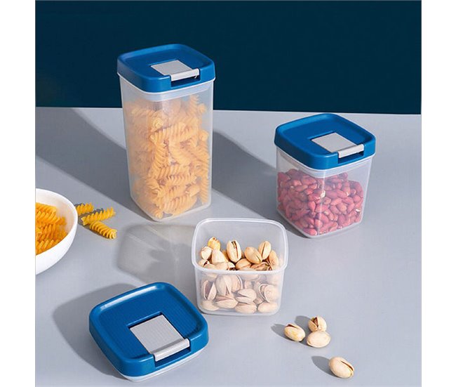 Juego de almacenamiento de alimentos con tapa Transparente