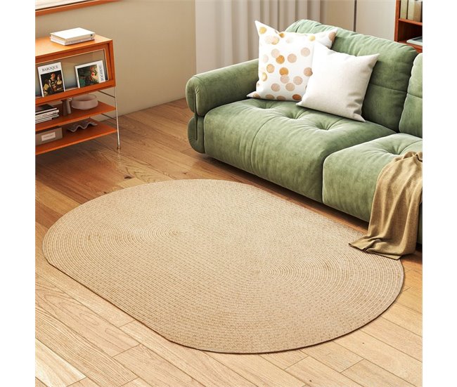 Alfombra de Salón Polipropileno HOMCOM, hogar - decoración Crudo