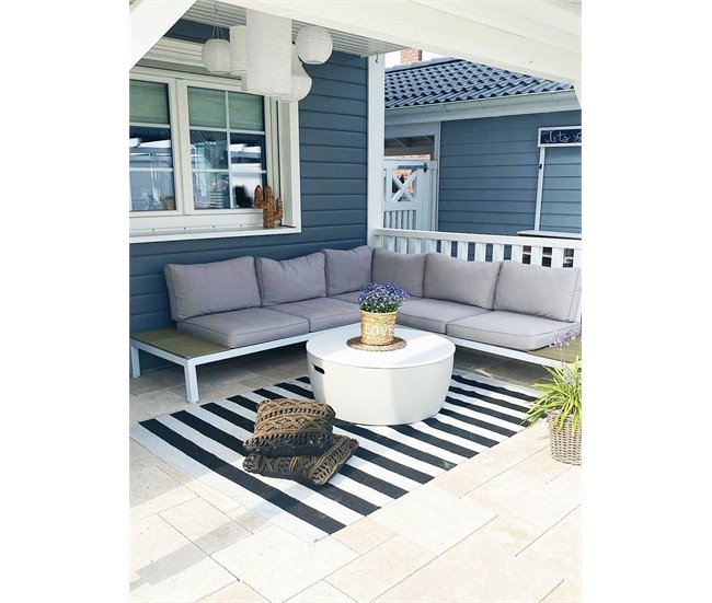 Beliani Alfombra de exterior TAVAS 160x230 Negro