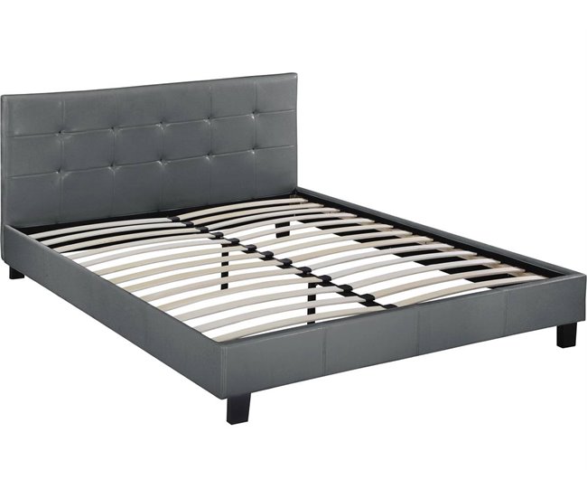 Cama "Julia" 217x167 Gris Claro