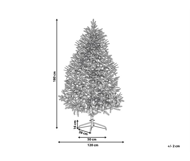 Beliani Árbol de Navidad MASALA Blanco