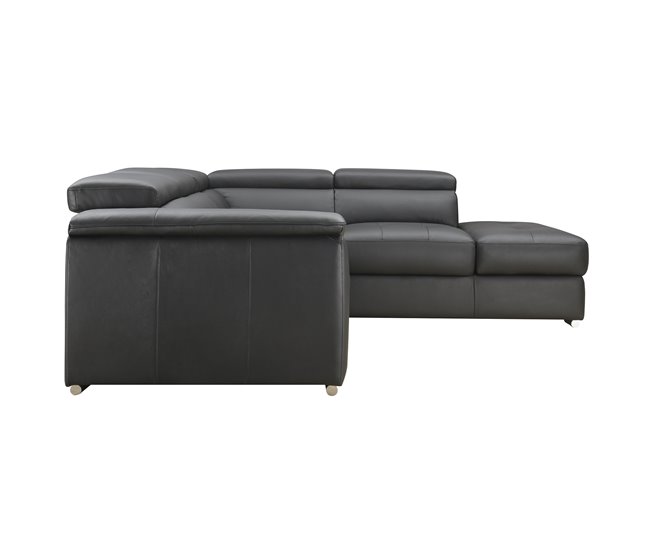 Rinconera con cama piel MAYA Negro