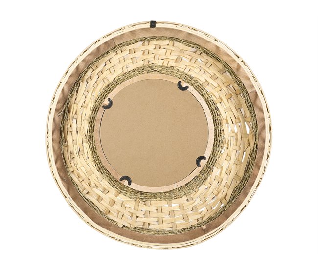 Beliani Espejo decorativo SOLEDAD Blanco/ Beige