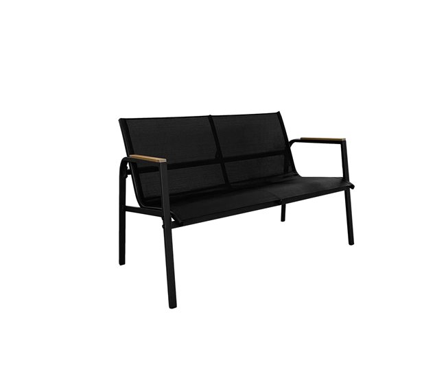 Acomoda Textil – Conjunto Jardín de Sofá + 2 Sillones + Mesa Negro