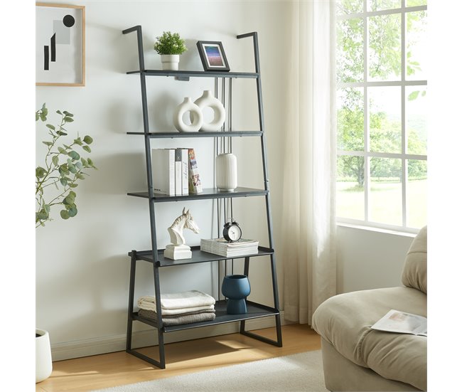 Estantería escalera Storfjord de 5 niveles 80 Negro