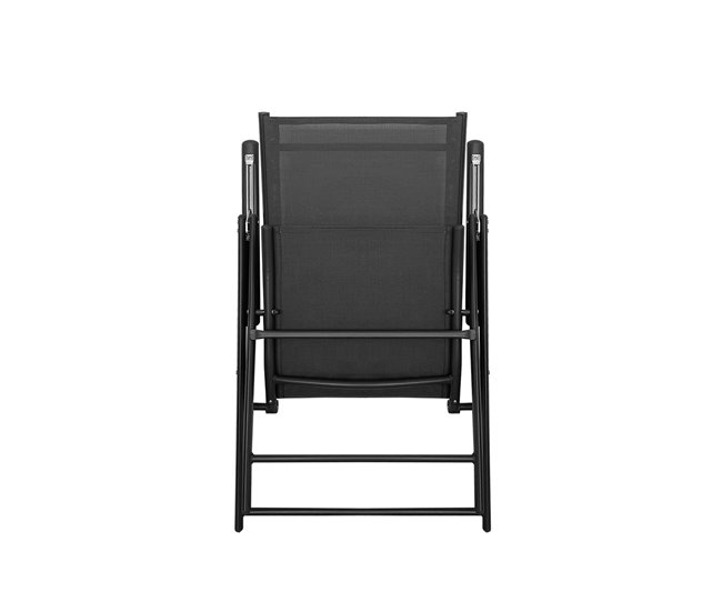 Acomoda Textil – Silla Plegable de Acero. (Pack 2 Unidades) Negro
