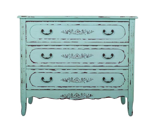 Cómoda de madera Azul