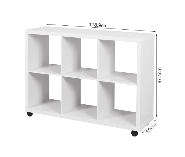 Estantería AGATHA 6 huecos Blanco