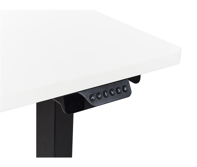 Beliani Escritorio ajustable DESTINES 160x109 Blanco/ Negro