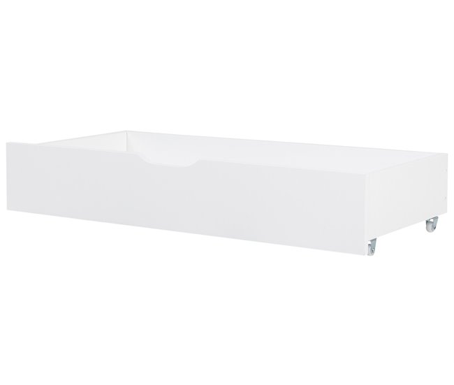 Beliani Conjunto de 2 cajones de cama Madera de pino CRONAT Blanco