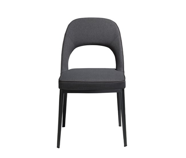 ANGEL CERDA Silla comedor patas acero negro Negro