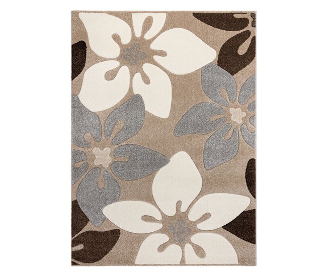 Alfombra FEEL 1602/15055 Flores 180x270 Marron Claro