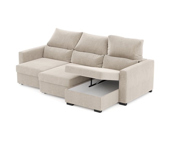Chaise longue ARAM convertible en cama Beige
