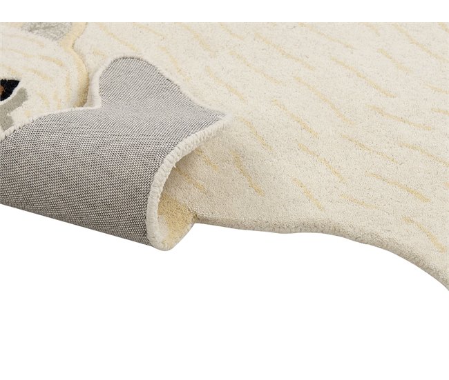 Beliani Alfombra para niños IOREK Blanco/ Beige