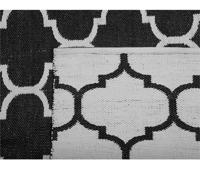 Beliani Alfombra de exterior ALADANA 140x200 Negro
