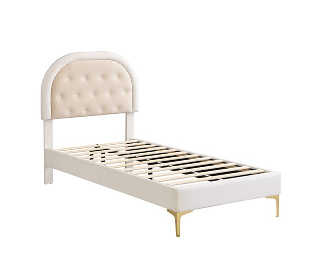 Marco de la cama 200x90 Beige