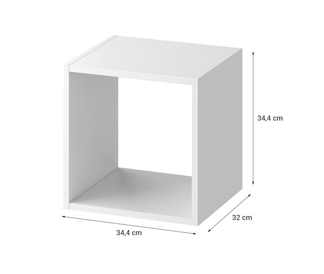 Acomoda Textil – Estantería para Pared y Suelo. (1 Cubo) 34 Blanco