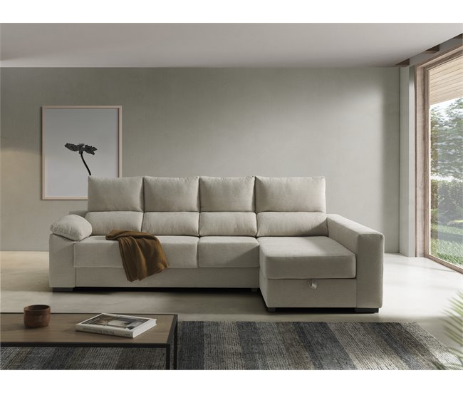 Chaise longue reversible con arcón PALA Antracita