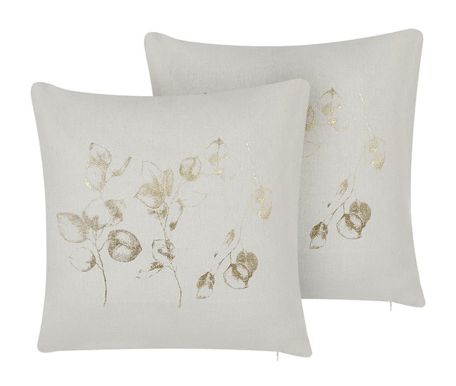 Beliani Cojín decorativo GOMPHRENA Beige