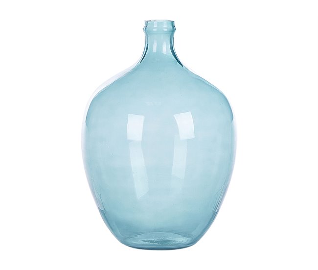 Beliani Jarrón para flores ROTI Azul Claro