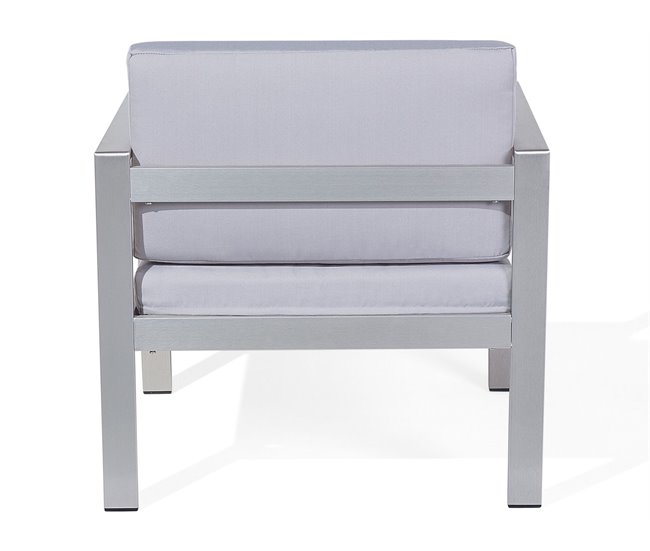 Beliani Conjunto de jardín Aluminio SALERNO Gris