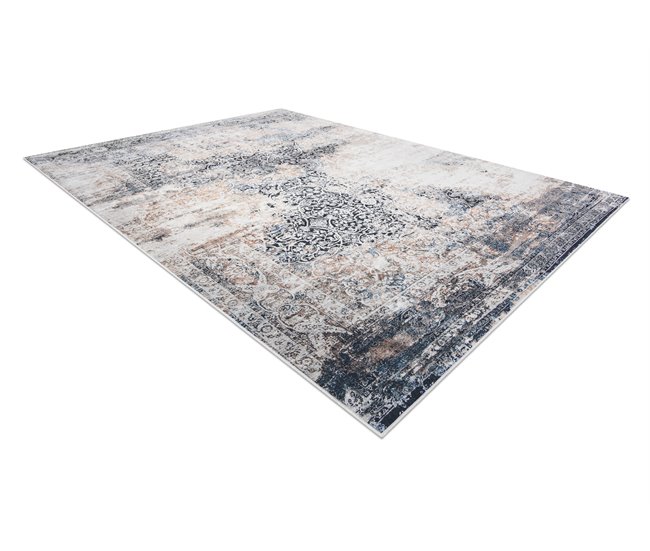 Alfombra lavable ANDRE 1016 Ornamento vintage 160x220 Gris