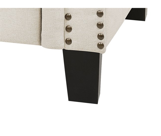 Beliani Sofá de 3 plazas Poliéster CHESTERFIELD Beige