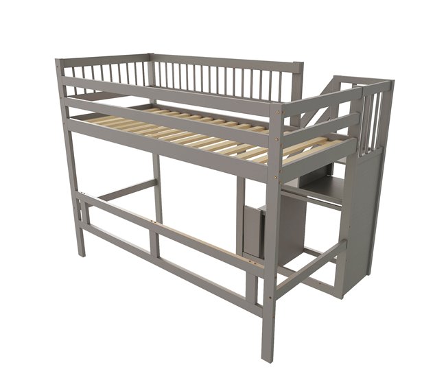 Cama alta para niños 142x205 Gris