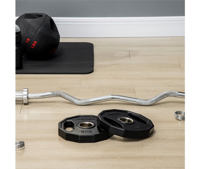 Discos de Pesas Metal, Caucho SPORTNOW, deportes y ocio - pesas Negro/ Gris