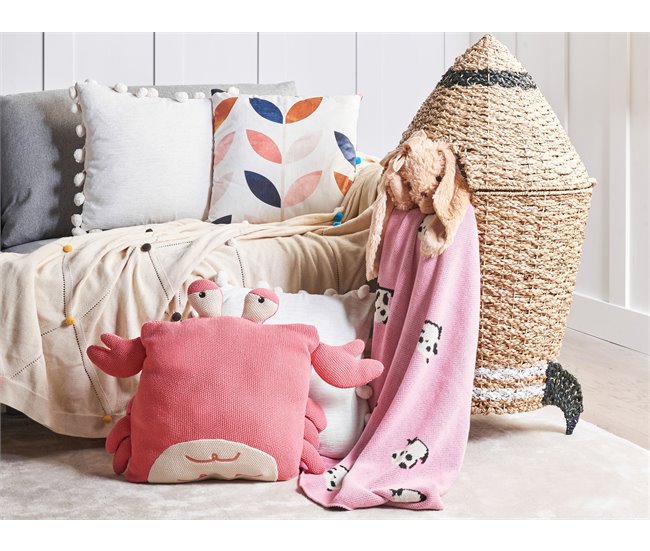 Beliani Cojín decorativo JARGALLI Rosa