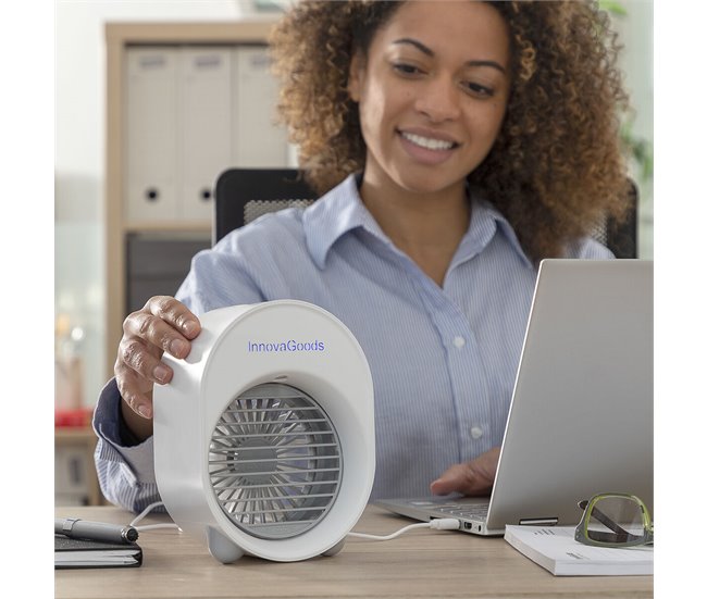 Mini Climatizador Humidificador por Ultrasonidos con LED humidificador mini Blanco