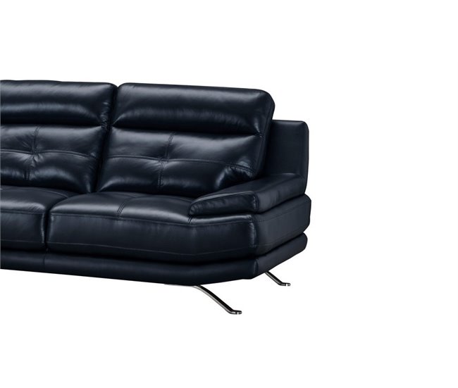 Chaise longue de piel HAWAI Azul Marino