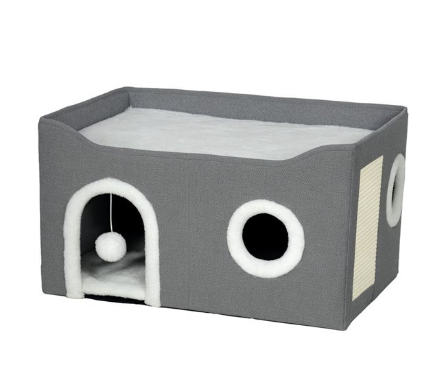 Casa para Gatos MDF, Sisal PawHut Gris