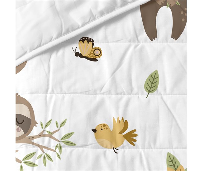 Happy sloth Colcha Multicolor