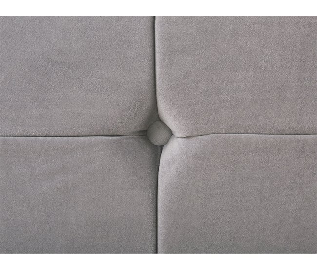 Beliani Cama con somier Terciopelo AMBERT 168x212 Gris