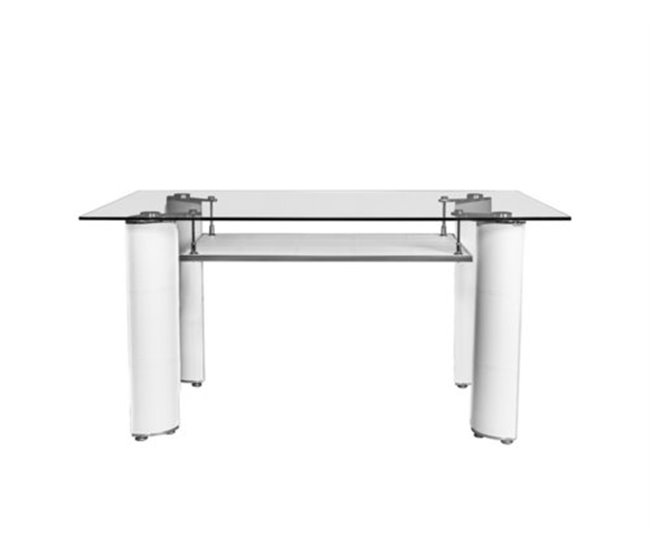 Mesa de cristal templado 150x90 Blanco