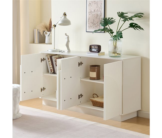 Aparador con 4 puertas Blanco