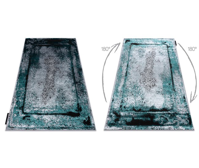 Alfombra DE LUXE moderna 624 Marco - Structural 180x270 Gris
