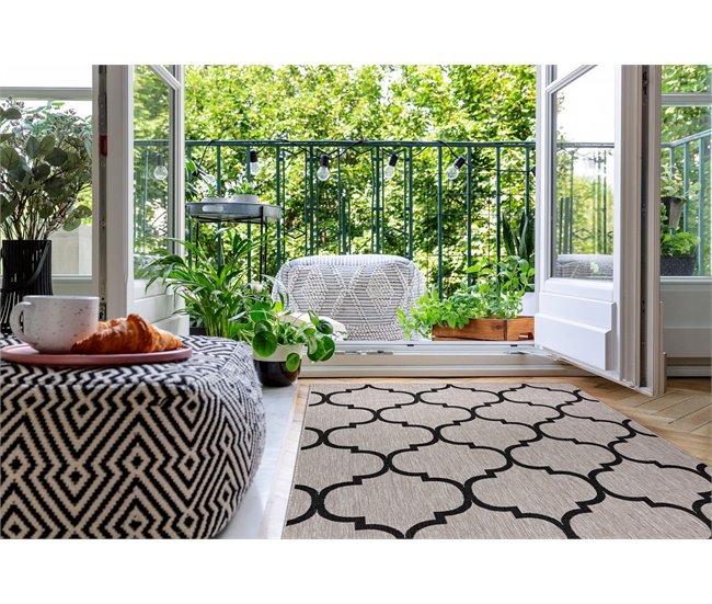 Alfombra de cuerda sisal FLOORLUX 20608 Espaldera marroquí 240x330 Gris