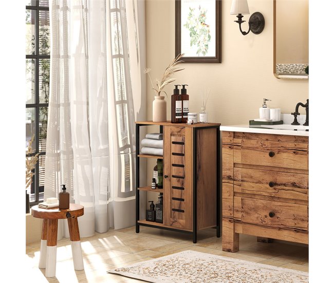 Armario de Baño Melamina de Madera kleankin, hogar - baño Marron