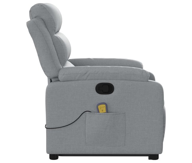Sillón Reclinable De Masaje De Pie Gris Claro