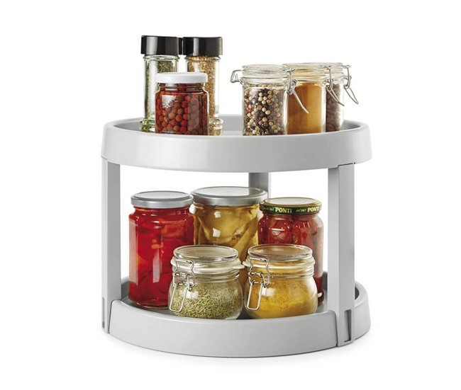 Organizador Giratorio 2 Niveles GIRO 2 de Metaltex Gris