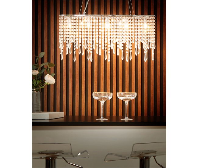 Beliani Lámpara colgante CALVELLE Plateado