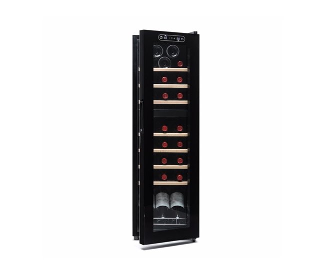 Vinoteca 28 botellas Vinobox 28 PRO2T SLIM Dos zonas de temperatura Compresor Negro