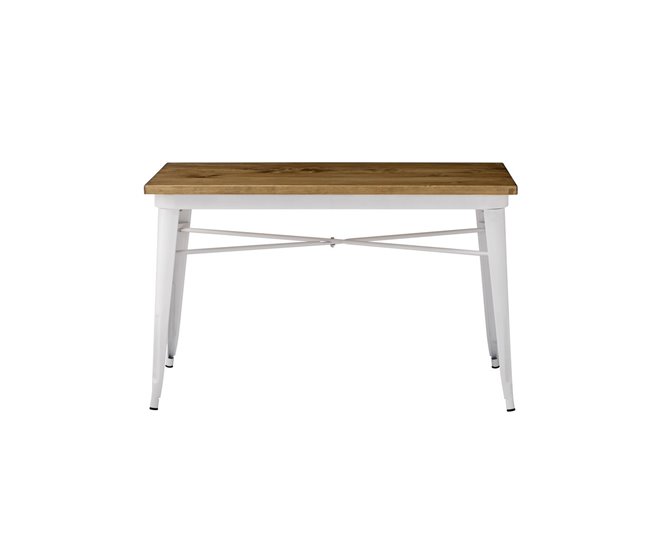 Mesa de cocina fija ADELAINE Natural/ Blanco