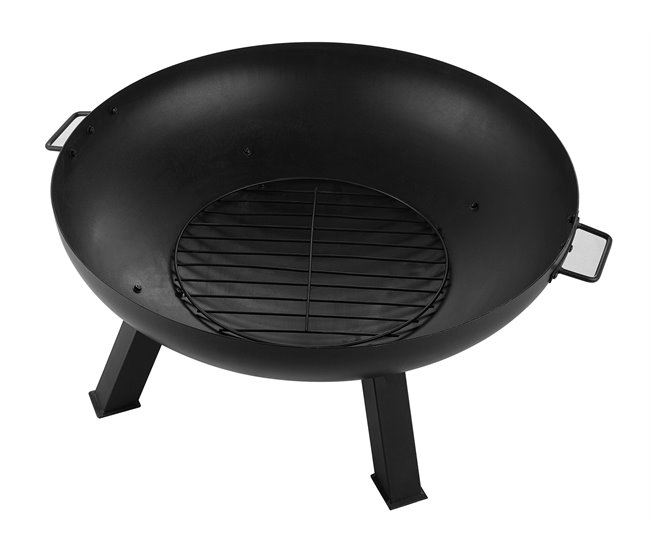 Beliani Fogón de madera SEMPU Negro