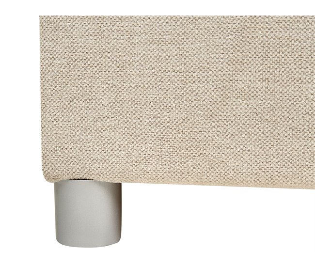 Beliani Cama continental con almacenaje Poliéster MINISTER 168x209 Beige