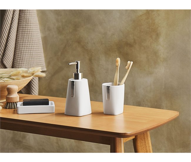 Beliani Conjunto de accesorios de baño SONANA Beige