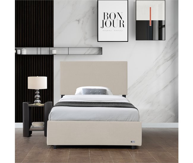 Cama tapizada Juva con somier abatible 