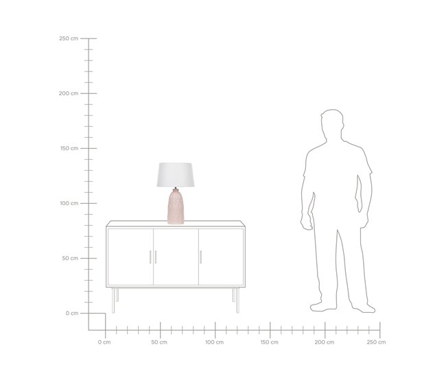 Beliani Lámpara de mesa ZARIMA Rosa